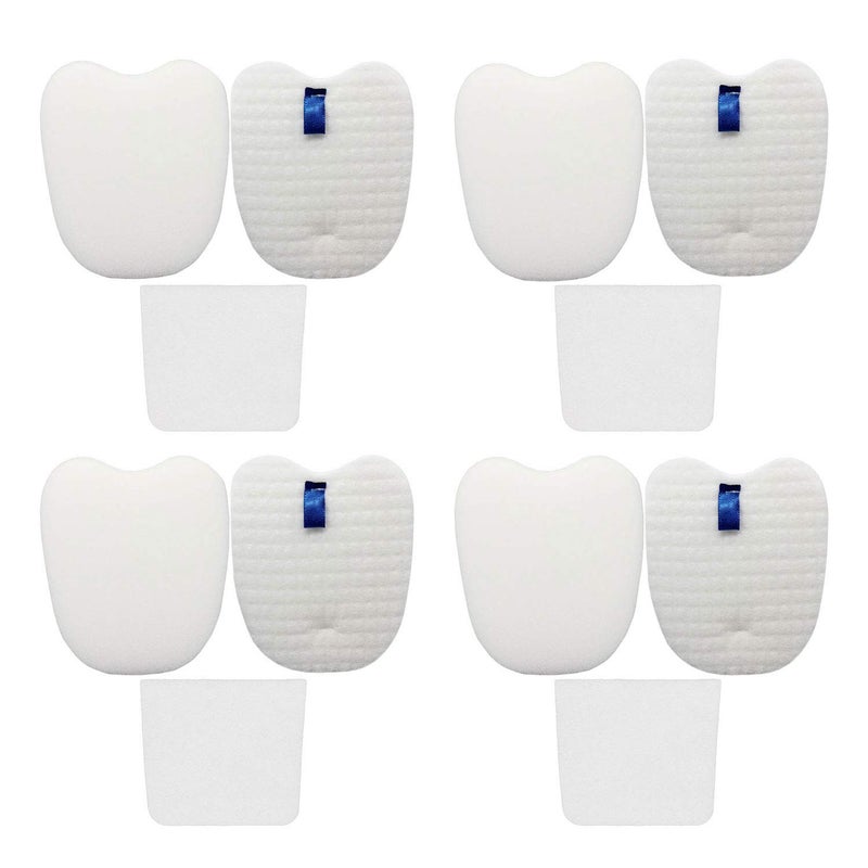 Lemige Vacuum Filters Replacement Set for Shark Rocket DuoClean HV380 HV380W HV381 HV382 HV384Q UV380 ZS360 ZS361C ZS362, 4 Foam & Felt Filters 4 Post-Filters, Compare to Part XPMFK320&XPSTFH380 - Image 1